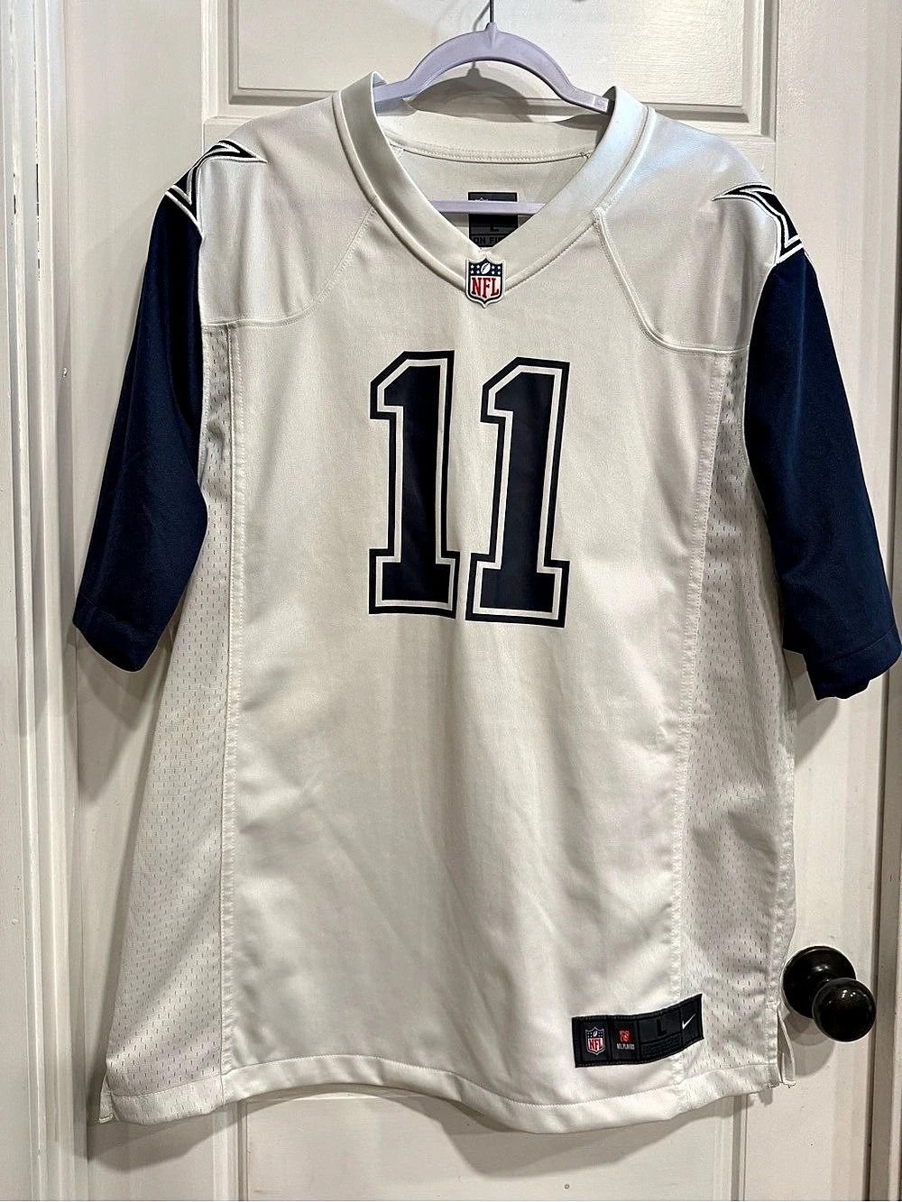 Nike Dallas Cowboys Micah Parsons Nike Game Jersey White & Blue Large